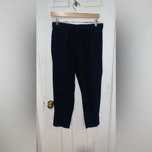 Theory Black Elastic-Waist Pants